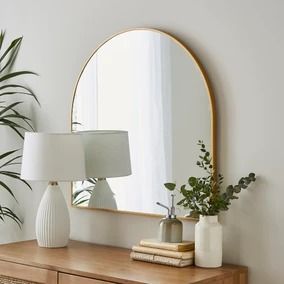 Mirrors SALE - Up To 50% Off | Dunelm Small Vanity Mirror, Gold Arch Mirror, Dramatic Walls, Interior Design Tools, Arched Mirror, Art Deco Mirror, Arch Mirror, Cleaning Walls, Living Room Mirrors