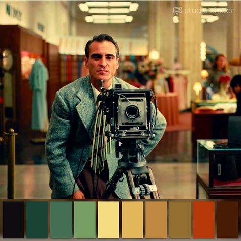 The Master 2012, Cinema Palettes, Paul Thomas Anderson, Passenger Pigeon, Color In Film, Movie Color Palette, Thomas Anderson, Vintage Colour Palette, Wes Anderson Films