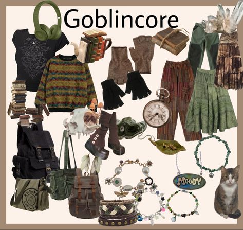 Goblin Core Outfit, Hippie Boho Outfits, Goblincore Outfits, Goblincore Fashion, Fairy Grunge Outfit, Nature Outfits, Goblincore Aesthetic, Goblin Core, Grunge Fairy