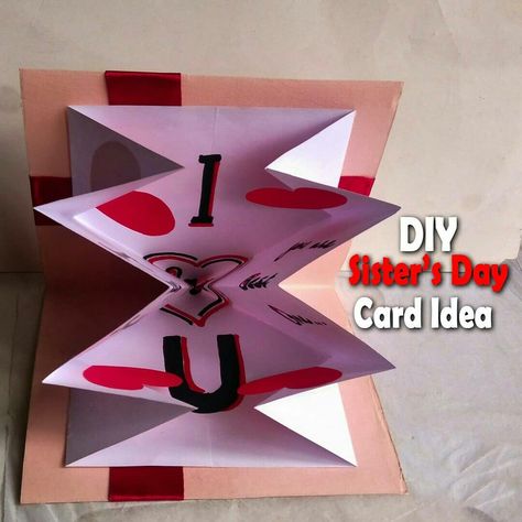 Sister's day easy card ideas | Sisters Day Gift Ideas Easy | Sisters Day Gifts 2020 Small Gifts For Sister, Birthday Card Ideas For Sister, Easy Card Ideas, Happy Sisters Day, Sister's Day, Gift Ideas Easy, Sister Gifts Diy, Sisters Day, Sister Ideas