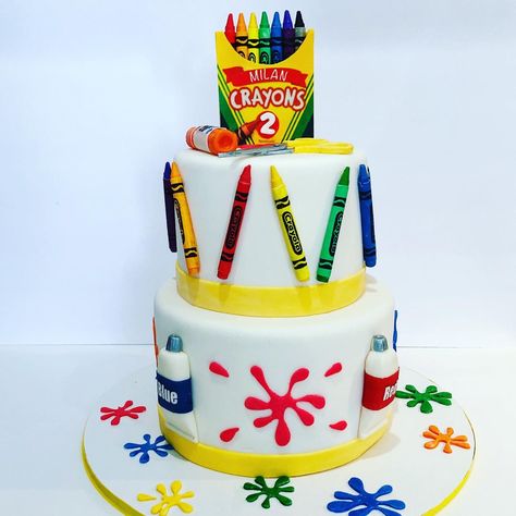 Crayons Cake, Crayola Cake, Crayon Graduation Theme, Crayola Birthday Cake, Crayons Cake Birthday, Crayon Bday Party, Crayon Cake, Crayola Birthday Party, Childrens Party Bags