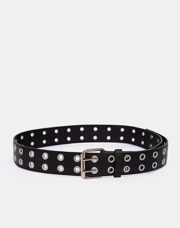 Leather Effect Double Eyelet Belt | Belt – motelrocks-com-us | ShopLook Double Grommet Belt, Eyelet Belt, Grommet Belt, Goth Accessories, Floaty Dress, Dark Grunge, Rock Punk, Leather Silver, Teenage Fashion Outfits