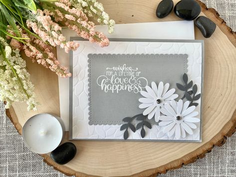 Diy Engagement Cards, Homemade Wedding Cards, Stampin Up Wedding Cards, Diy Daisy, Gifts For The Bride, Wedding Shower Cards, Bridal Shower Card, Handmade Cards Diy, Daisy Cards