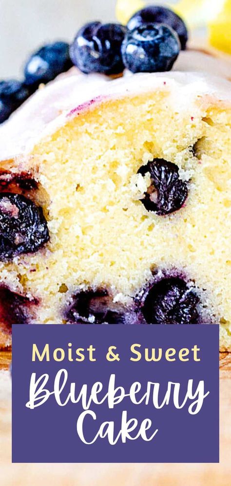 A classic flavor pairing, this buttery pound cake is sweet and perfectly dense, with a lot of lemon flavor and bursting with juicy blueberries. The top will bake to a golden brown, rise and crack slightly, as good loaf cakes do. It keeps well, can be frozen, used in trifles, and is also wonderful eaten plain, without the glaze. Frozen Blueberry Cake, Lemon Blueberry Cake Recipes Using Cake Mix Boxes, Blueberry Cake Recipes Easy, Blueberry Pound Cake Recipe, Lemon Blueberry Loaf Cake, Blueberry Bundt Cake Recipes, Blueberry Loaf Cake, Blueberry Cakes, Buttery Pound Cake