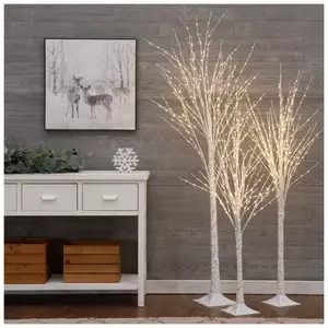 Artificial Christmas Trees | Large & Small Trees | Hobby Lobby Birch Tree Decor Christmas, Birch Christmas Tree, Birch Tree Decor, Twig Christmas Tree, Small Led Lights, White Birch Trees, Plastic Tree, Hobby Lobby Christmas, Florida Christmas