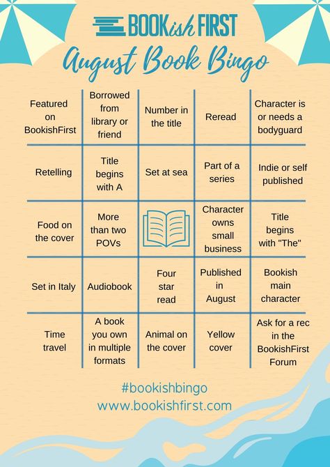 August 2021 Bookish Bingo - Book Talk / Bookish Bingo - BookishFirst Forum Bookish Bingo, Book Bingo, Bingo Books, March Book, Middle School Libraries, Book Reading Journal, Reading Help, Bingo Card, Another Round