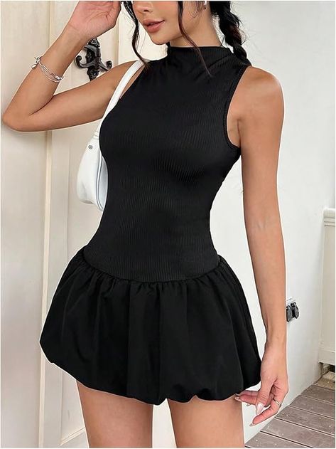 Dress For Women Party, Fitted Party Dress, Long Beach Dress, Ribbed Mini Dress, Bubble Dress, Classy Dress Outfits, Backless Mini Dress, Mini Dresses For Women, Women Party