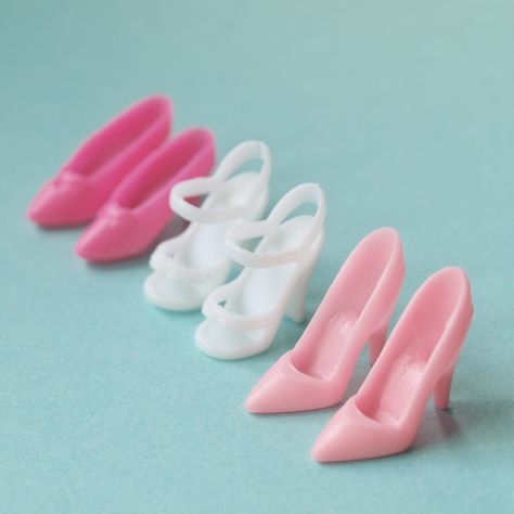 Barbie's shoes | emmalou ♥ | Flickr Pink Aesthetic Shoes, Mod Shoes, Shoes Wallpaper, Barbie Shoes, 90s Toys, Toys Toys, Pink Car, Makeup Room, Aesthetic Shoes