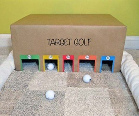 27 Ideas on How to Use Cardboard Boxes for Kids Games and Activities DIY Projects homesthetics diy cardboard projects (15) Target Golf, Carnival Games, Indoor Activities, Golf Game, Terra Cotta, Craft Activities, Cardboard Box, Projects For Kids, Kids Crafts