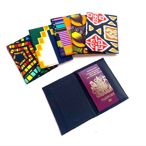 Get ready for your upcoming holidays by purchasing one of our beautifully designed passport wallets. Great for Afro centric lovers or as gift ideas. Material: Ankara (Cotton) Exterior; Canvas Interior. Size: 14.3cm x 10.5 Africa Print, Kingdom Of Great Britain, Passport Wallet, Holder Design, African Inspired, Passport Holder, Ankara, Wallets, Case Cover