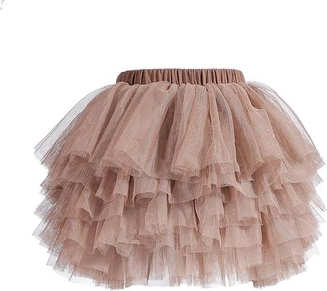 Amazon.com: Tutu Skirt for Baby Girl Toddler 6 Layered Tulle Skirts 1-8T Light Tan: Clothing, Shoes & Jewelry Toddler Christmas Photoshoot, Baby Girl Toddler, Feather Skirt, Tulle Skirts, Layered Tulle Skirt, Baby Tutu, Old Dresses, Girl Toddler, Tulle Tutu