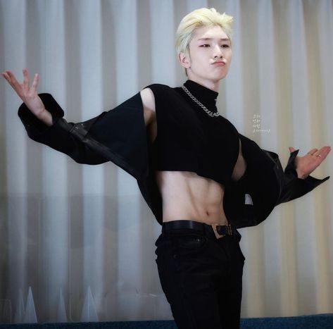 Aesthetic Clothes Crop Tops, Male Crop Top Outfits Korean, Open Chest Male Outfit, Male In Crop Top, Male Feminine Outfits, Tank Top Male Outfit, Incubus Outfit Male, Revealing Mens Clothing, Revealing Male Fashion