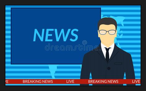 TV screen with the breaking news. Vector illustration.TV screen with the breakin #Sponsored , #SPONSORED, #SPONSORED, #screen, #illustration, #breakin, #breaking Screen Illustration, Anchor Illustration, Tv Screen, News Anchor, Easy Diy Art, Tv News, Business News, News Design, Sample Resume