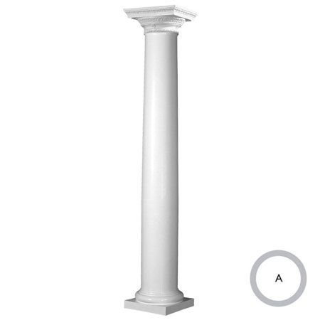 Endura-Stone Round Tapered Column (FRP), Smooth Paint-Grade, Roman Doric Ornamental Capital and Tuscan Base 14 inch Diameter x 6' Overall Height - Unsplit/Whole (Plan A) Wood Column, Round Column, Architectural Columns, Stone Columns, Porous Materials, Cultured Marble, Floor Installation, Construction Materials, Plan A