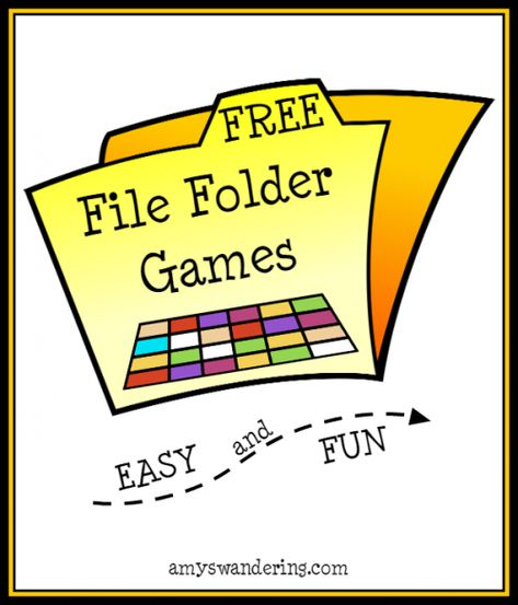 Easy Classroom Games, File Folder Games Free, File Folder Games Preschool, Folder Activities, File Folder Activities, File Folder Games, Folder Games, Classroom Games, File Folders