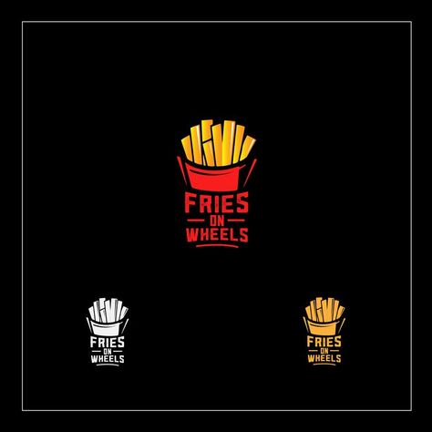 Fries Logo Ideas, French Fries Logo, France Fry, Fries Logo, Food France, Food Stall Design, Logo Elements, Small Coffee Shop, Retro Logo Design