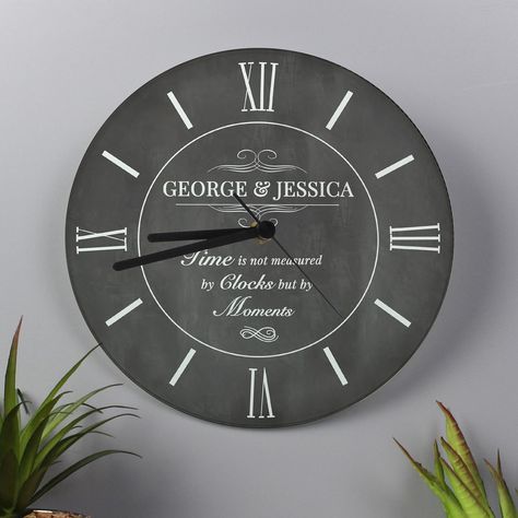 Personalised Measured In Moments Glass Clock | Wedding and Anniversary Gifts | Home Decor | Gifts for Couples https://pinologifts.etsy.com/listing/1432051500 Minimalist Clocks, Personalized Clocks, Special Symbols, Vintage Wall Clock, Anniversary Dates, Personalized Glass, Newlywed Gifts, Silver Engraving, Shabby Vintage