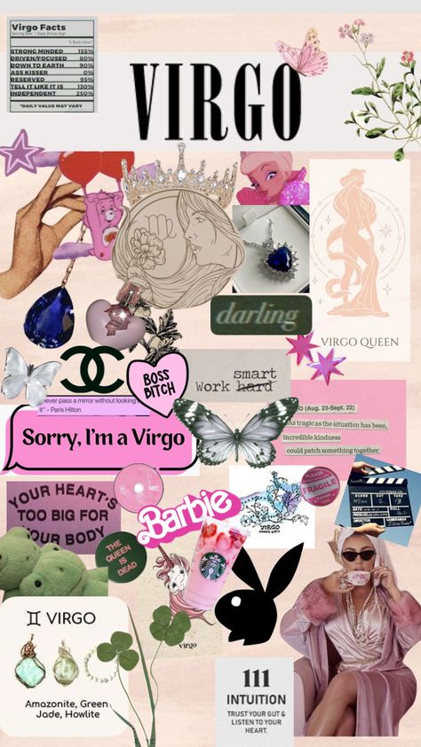 Zodiac Virgo Wallpaper, Virgo Vision Board, Virgo Mood Board, Pink Virgo Aesthetic, Virgo 3d Wallpaper, Wallpaper Iphone Virgo, Virgo Esthetics, Virgo Aesthetic Moodboard, Virgo Girl Aesthetic