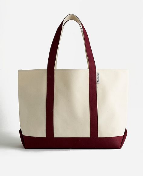 The Reusable Tote Bag in Colorblock | Madewell Color Block Tote, Madewell Bags, Womens Tote Bags, Reusable Tote, Cotton Canvas, Color Blocking, Top Handle, Madewell, Women's Accessories