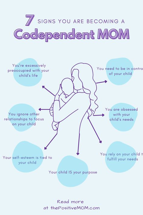 Infographic by the Positive MOM of the 7 signs of a Codependent Mother. Bestselling Author, multiple-trauma survivor, and single mom of 4, Elayna Fernandez shares the signs that will help you avoid becoming a toxic enmeshed codependent mom and become a positive mom, instead. Codependent Mother, Codependent Parents, Overcoming Codependency, Codependency Relationships, Mother Daughter Relationships, Parent Child Relationship, Unhealthy Relationships, Child Life, Mental And Emotional Health