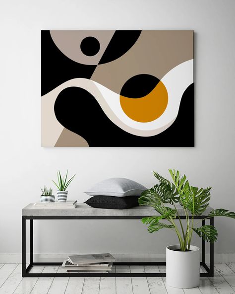 Modern Luxury Wall Art, Abstract Decorative Painting, Canvas Wall Art Abstract, Geometric Wolf, Japandi Wall Art, Balance Art, Abstract Art Diy, Modern Wall Art Canvas, Powerful Art