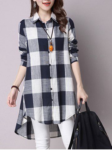 Long plaid coat