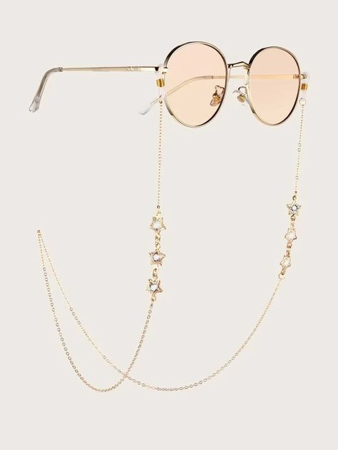 Star Decor Glasses Chain | SHEIN Star Glasses, Star Decor, Cool Glasses, Cute Glasses, نظارات شمسية, Fashion Eye Glasses, Stylish Glasses, Eyeglass Chain, Chain Fashion