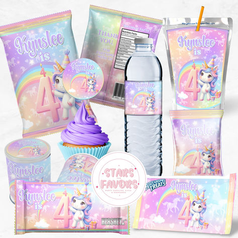 Add a burst of color and enchantment to your next celebration with custom Rainbow Sparkle Unicorn party favors! 🦄 These personalized treats are perfect for birthdays, baby showers, or any magical event. 

🌟 Available Favors:

Rice Krispie Treat Wrappers
Hershey Chocolate Bar Wrappers
Fruit Snack Wrappers
Pringles Can Labels
Chip Bags
and more!

#UnicornPartyFavors #RainbowSparkleUnicorn #MagicalPartyIdeas #KidsPartyEssentials #PartyFavorInspo Sparkle Unicorn, Pringles Can, Hershey Chocolate Bar, Rainbow Sparkle, Unicorn Party Favors, Fruit Snack, Chocolate Bar Wrappers, Hershey Chocolate, Rice Krispie