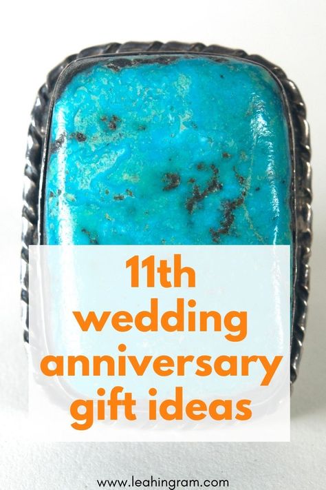 This blog post includes great ideas for an 11 year anniversary gift. These 11th wedding anniversary gifts could be a present of something turquoise, since one of the present themes for 11 years of marriage is the turquoise gem. The anniversary color is also turquoise. Some might even call this the turquoise anniversary  #11yearanniversarygift #11thanniversarygifts #11thweddinganniversarygift #turquoiseanniversary 11th Wedding Anniversary Gift, 11 Year Anniversary Gift, Wedding Anniversary Gift Ideas, 11 Year Anniversary, 11th Anniversary Gifts, 11th Wedding Anniversary, Turquoise Gem, Anniversary Gift Ideas, Marriage Gifts