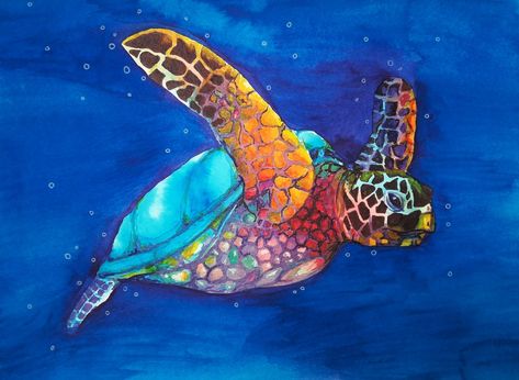 Sea Turtle Painting, Sea Turtle Art, Turtle Love, Turtle Painting, Turtle Art, Silk Painting, Tile Art, Beach Art, Coastal Decor