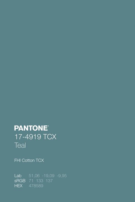 Teal Pantone, Teal Color Code, Mood Boards Color, Color Wheel Design, Pantone Color Chart, Pantone Swatches, Nautical Colors, Pantone Colour Palettes, Art Palette