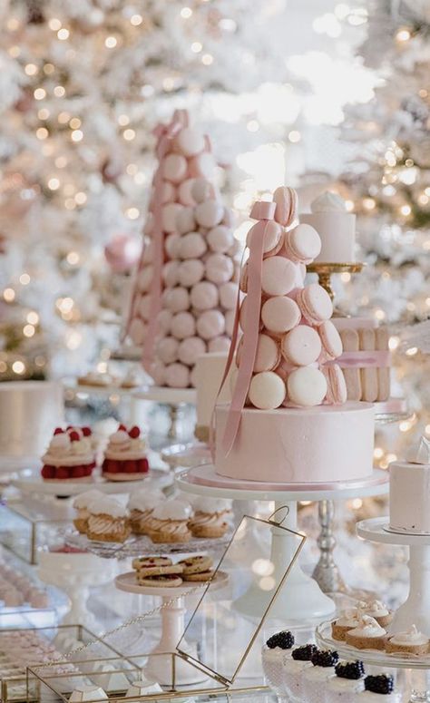 Laduree Paris, Winter Wonderland Baby Shower, Winter Onederland Birthday, Rachel Parcell, Girl Birthday Themes, Winter Wonderland Party, Christmas Baby Shower, Dessert Bar