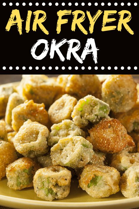 Air Fryer Okra, Oven Fried Okra, Southern Fried Okra, Baked Okra, Creole Food, Okra Recipe, Fried Okra, Okra Recipes, Air Fryer Oven Recipes