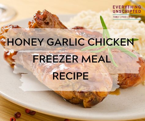 Crockpot Chicken Teriyaki Freezer Meal, Butter Chicken Freezer Meal, Chicken Drumstick Freezer Meal, Honey Garlic Chicken Freezer Meal, Lemon Chicken Freezer Meal, Garlic Chicken Slow Cooker, Freezer Bag Meals, Honey Teriyaki Chicken, Chicken Freezer Meals