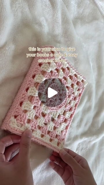 Knitting | Crocheting 🧶 on Instagram: "Rate this cute crochet book cover (0-10) 😍💗 📹: @mahumcrochets Follow @crochetqueen1 for more knitting & crocheting tips 🧶 Follow @crochetqueen1 for more knitting & crocheting tips 🧶" Heart Granny Square, Crochet Book Cover, Crochet Book, Your Adorable, What Book, Crochet Books, Lots Of Love, Crochet Art, Book Accessories