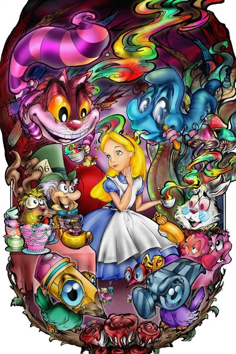 Alice In Wonderland Drawing Ideas, Wonderland Drawing Ideas, Alice In Wonderland Drawing, Wonderland Drawing, The Machinist, Alice In Wonderland Fanart, Alice In Wonderland Art, Alice And Wonderland Tattoos, Alice In Wonderland Crafts