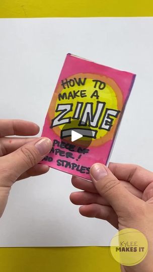 1.3M views · 24K reactions | How to Make a Zine: a blank book made out of one piece of paper with no staples! Great for all the artists, illustrators, and writers out there 📚 #craftymom #diybook #diysketchbook #zine #zine #zinemaking #drawingforkids #kidscrafts #kyleemakesit | Kylee Makes It | Kylee Makes It · Original audio How To Make Zines, How To Make A Zine Book, How To Make A Zine, Zine Design Ideas, Zines Ideas, Fanzine Ideas, Zine Book, Zine Ideas, Art Zine