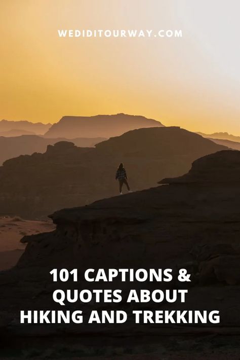 Here are 101 beautiful quotes about hiking and trekking. Inspiring captions to use on your social channels and intriguing quotes to motivate you to head outdoors and hit the hiking trails. Quotes About Hiking, Inspiring Captions, Intriguing Quotes, Trekking Quotes, Quotes To Motivate, Hiking Quotes, Different Quotes, Lao Tzu, Caption Quotes