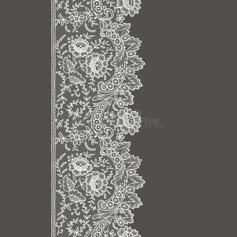 White Lace Seamless Pattern. White Lace. Vertical Seamless Pattern. Gray Backgro , #AD, #Seamless, #Lace, #White, #Pattern, #Background #ad Fsl Embroidery, Lace Tattoo Design, Tambour Embroidery, Border Embroidery Designs, Art And Craft Design, Border Embroidery, Henna Patterns, Handwork Embroidery Design, 자수 디자인