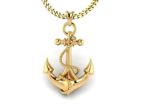 Gorgeous stainless steel Anchor necklace Anchor Pendant, Anchor Charm, Anchor Necklace, Nautical Jewelry, Miami Cuban, Pendant With Chain, 14k Gold Necklace, Curb Chain, Men Necklace