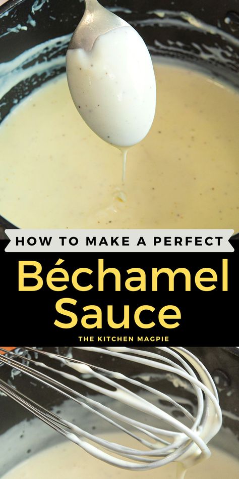 Béchamel Sauce Bashamel Sauce Recipe, Beschmell Sauce, Garlic Bechamel Sauce, Beshemell Sauce Recipe, Bachemelle Sauce, Bechamel Cheese Sauce Recipe, Bachmele Sauce, Homemade Bechamel Sauce, Bearnaise Sauce Easy