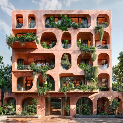 Ozan Ertug & Pinar Ongun (@syntheticarchitecture) • Instagram photos and videos Terracotta Courtyard, Courtyards Architecture, Eco House Design, Landscape And Urbanism Architecture, Natural Architecture, Urban Concept, Moroccan Architecture, Green Terrace, Green Facade