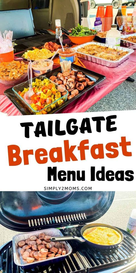 College Football Tailgate Food, Tailgate Breakfast, Breakfast Tailgate, Breakfast Tailgate Food, Tailgate Menu, Apple French Toast Bake, Football Tailgate Food, Tailgate Appetizers, Tailgate Recipes