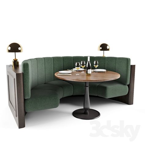 Booth seating with table and lamps Round Booth Seating, Booth Seating Design, Canopy Restaurant, Cafe Sitting, Banquette Restaurant, Booth Sofa, Sofa Booth, Marvel Box, Restaurant Sofa