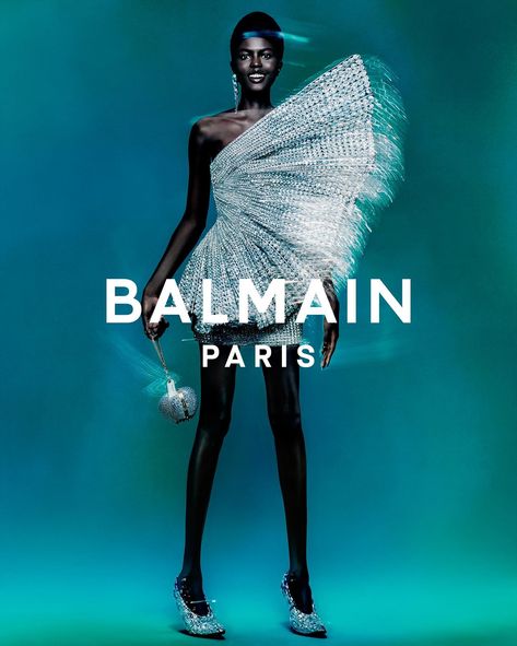 BALMAIN Paris Fall 2023 Campaign Is Sublime Black Beauty on Steroids — Anne of Carversville Rafael Pavarotti, Lookbook Design, Fashion Campaign, Museum Fashion, South Sudan, Light Film, Brand Campaign, Balmain Paris, Fashion Advertising