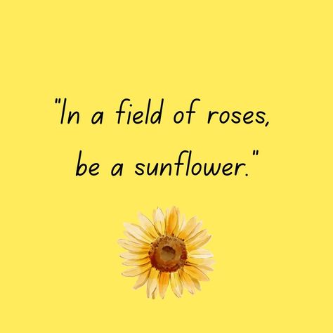 🌹🌻 “In a field of roses, be a sunflower.” 🌻🌹 This beautiful saying encourages us to stand out and be unique, even when surrounded by conventional beauty. While roses symbolize classic elegance, sunflowers represent warmth, positivity, and a bold, sunny spirit. Choosing to be a sunflower means embracing your individuality and radiating happiness, no matter the surroundings. This July, let's celebrate the joyful and vibrant energy of sunflowers with our Color of the Month: Sizzling Summer! 🌞✨... Sunflower Symbolism, Sunflower Meaning, Sunflower Things, Conventional Beauty, July Aesthetic, Flower Dictionary, Yellow Quotes, Be A Sunflower, Field Of Roses