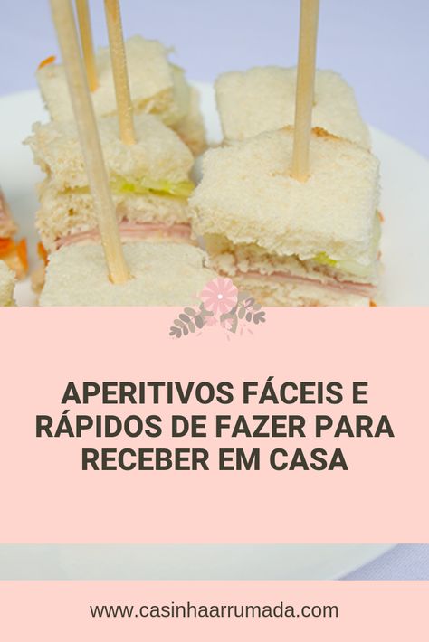 No post de hoje, trouxe algumas receitas de aperitivos fáceis e rápidos de fazer para você que vai receber em casa e quer preparar algo gostoso e simples de fazer! Temos sanduíche, bruschetta, palitos de queijo e salame, mini pizza e até massa de pastel caseira! Homemade Pastry Dough, Salami Sticks, Mini Aperitivos, Homemade Pastry, Pizza Poster, Pizza Design, Mini Sandwiches, Homemade Pastries, Quick And Easy Appetizers