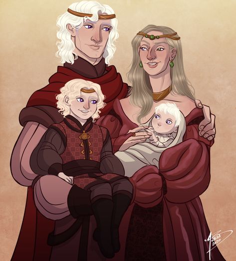 Young Family by naomimakesart on DeviantArt Targaryen Fancast, Alyssa Targaryen, Rhaegar And Lyanna, His Loss, Broken Nose, Valentines Day Drawing, Daemon Targaryen, Got Dragons, Targaryen Art