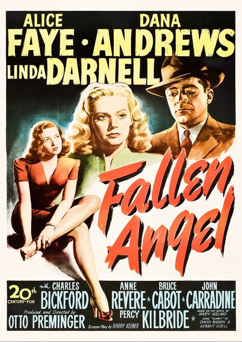 Alice Faye Dana Andrews Linda Darnell Fallen Angel - Etsy Canada Broadway Poster, Angel Movie, Dana Andrews, Alice Faye, Classic Films Posters, Old Movie Posters, Noir Movie, Old Movie, Film Posters Vintage