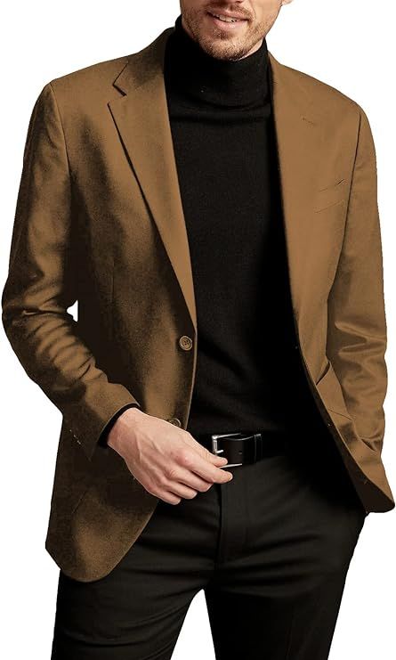 ZIWOCH Men's Sports Suit Jacket Two Button Business Casual Blazer Wedding Jackets Brown at Amazon Men’s Clothing store Blazers For Men Casual, Mens Blazers, Brown Blazer Men, Men Blazer Outfit, Men Casual Blazer, Mens Brown Coat, Vintage Jacket Men, Blazer Wedding, Wedding Jackets